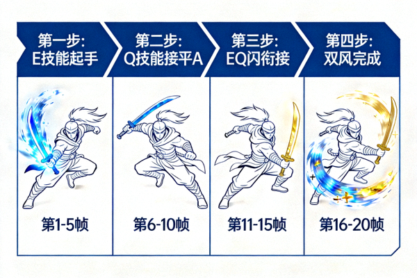 英雄联盟亚索双风连招技能帧数拆解教学配图